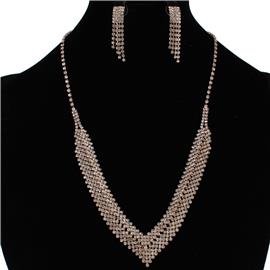 Rhinestones Necklace Set