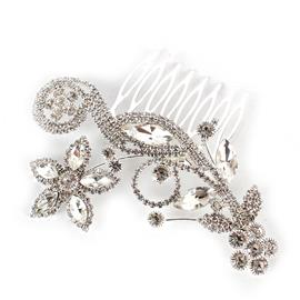 Rhinestones Flower Hair Comb