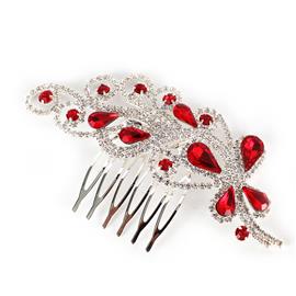 Rhinestones Swirl Tear Hair Comb