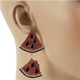 Rhinestones Watermelon Earring