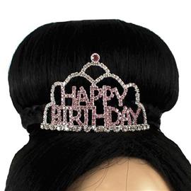 Rhinestone Happy Birthday Mini Tiara