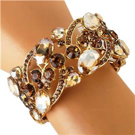 Crystal Oval Swirl Bracelet