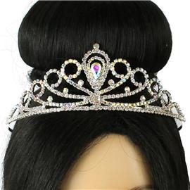 Rhinestones Swirl Tear Tiara