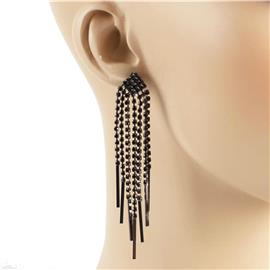 Rhinestone Fringed Earring