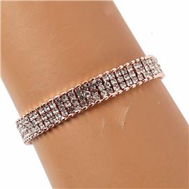 Rhinestones 3 Lines Bracelet