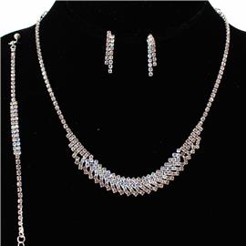 Junior Rhinestones 3 PCS Necklace Set