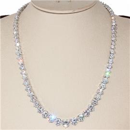 Cubic Zirconia Round Necklace