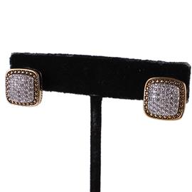 CZ Square Casting Earring