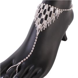 Rhinestones Rectangle Anklet