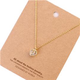 ""P" CZ Pendant Necklace "