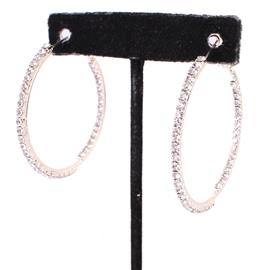 Rhinestone Hoop Earring