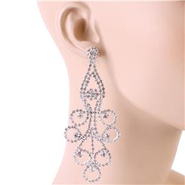 Rhinestones Round Earring