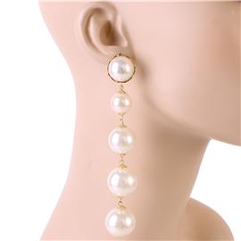 Five Tier Pearl Earring