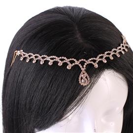 Rhinestone Drop Hair Chain