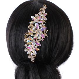 Crystal Flower Hair Comb