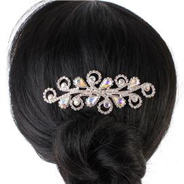 Rhinestone Round Shape Hair-Comb