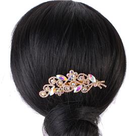 Rhinestone Flower Hair-Comb