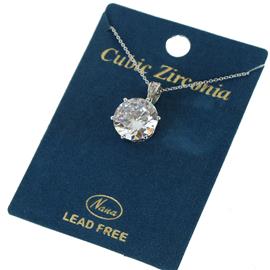 Cubic Zirconia Pendant Necklace