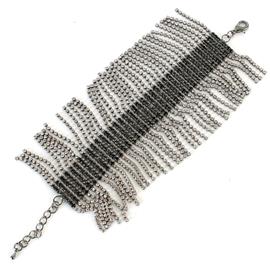 Rhinestones Fringed Bracelet