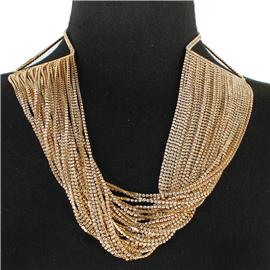 Rhinestones 30 Lines Necklace