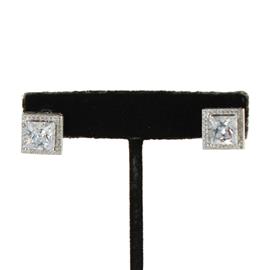 Cubic Zirconia Square Earring