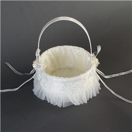 Laces Round Flower Wedding Basket