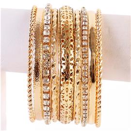 Metal Multilayereds 8 Pcs Bangles