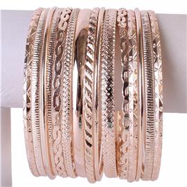 Metal Braid Shape Multilayereds Bangle