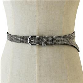 Rhinestones 9 Lines Belt