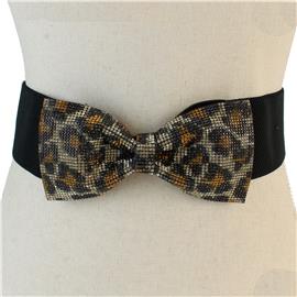 Rhinestones Bow Stretch Belt