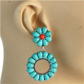 Turquoise Flower Earring