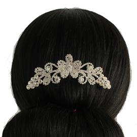 Rhinestones Flower Hair Comb