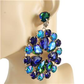 Crystal Round Clip-On Earring