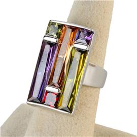 ""8" CZ Rectangle Ring"