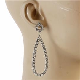 Rhinestones Teardrop Dangling Earring