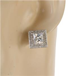 CZ Square Earring