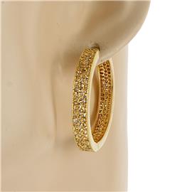 CZ Hoop Earring