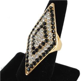 Fashion Metal Rhombus Rhinesteons Ring