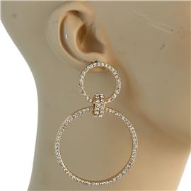 Fashion Rhinestone Circle Earring