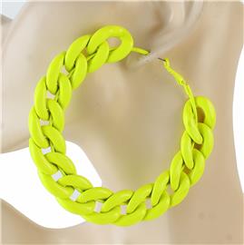 90mm Neon Chain Hoop Earring