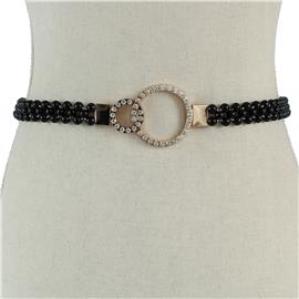 Pearl Round Stones Belt