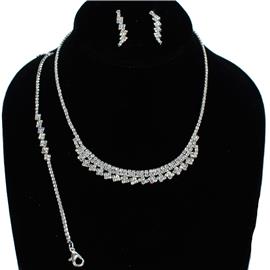 JR Rhinestones 3 Pcs Necklace Set