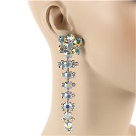 Crystal Long Flower Earring