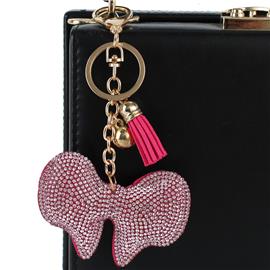 Rhinestones Bow Key Chain