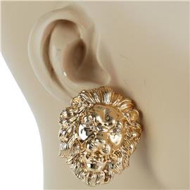 Metal Leain Stud Earring