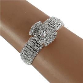 Rhinestones Bow Casting Bracelet