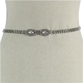 Rhinestones Oval Belt