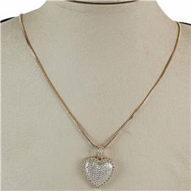 CZ Heart Pendant Necklace