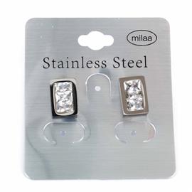 Stainless Steel Rectangle Earring