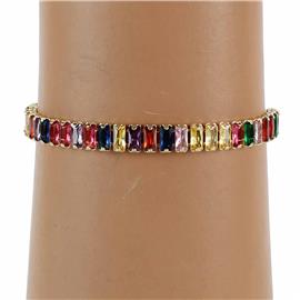 CZ Rectangle Slide Bracelet